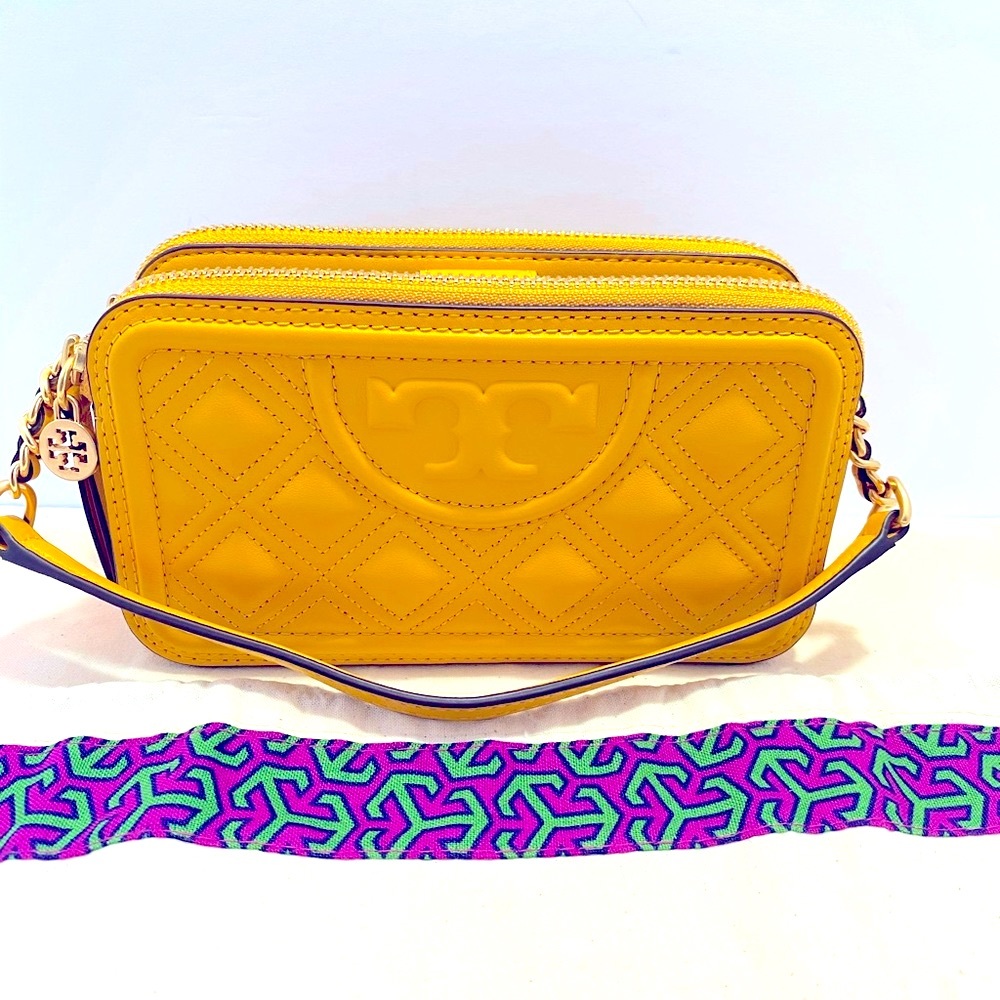 Authentic Tory Burch Fleming Double - Zip Mini bag - Picture 10 of 14